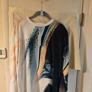 NWT Abstract Print Long Sleeve Top and Pants Lounge Set